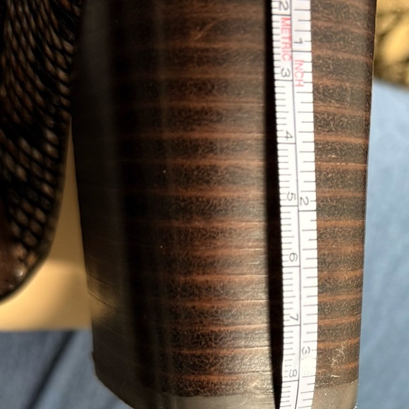 Very Volatile Size 8 Brown/Tan Leather/Fabric Women’s Ankle Boots - Picture 6 of 8